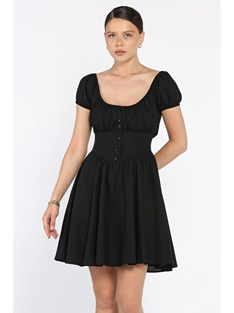 Gülseli Beli Korseli Kadın Elbise - S000399282-19351