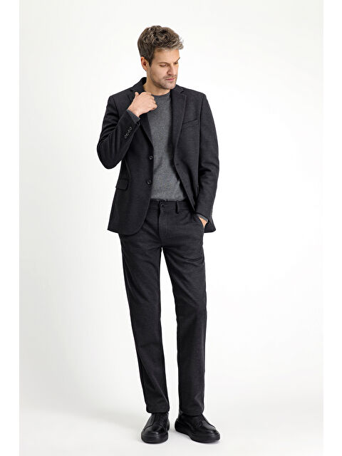 Kiğılı Slim Fit Dar Kesim Elastanlı Örme Klasik Kumaş Pantolon
