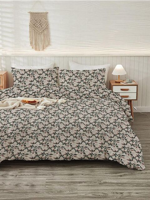 Evmila Baskılı,Desenli Çift Kişilik Nevresim Takımı (ÇARŞAFSIZ) 200x220 cm - S000232940-23173
