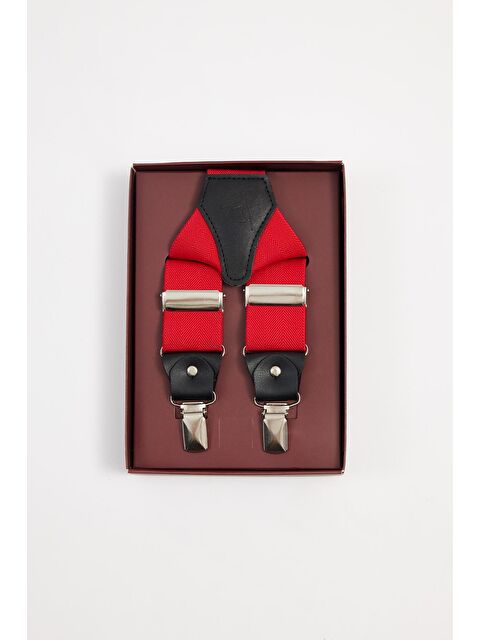 TUDORS Kırmızı Erkek Pantolon Askısı - S000520222-20045