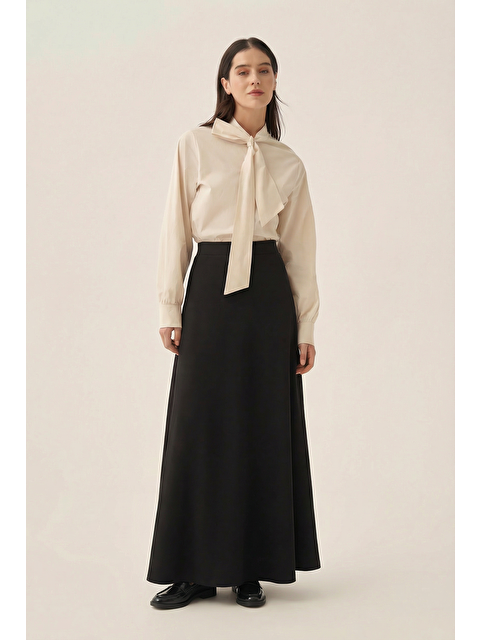 ALLDAY Siyah-Yumuşak Dokulu Çan Etek - S000500243-19351