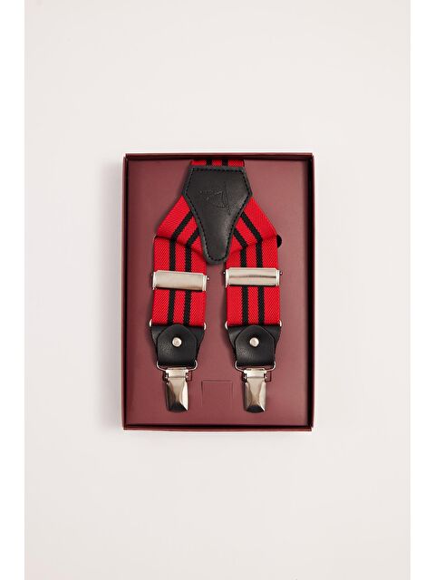 TUDORS Bordo Erkek Pantolon Askısı - S000520226-19951