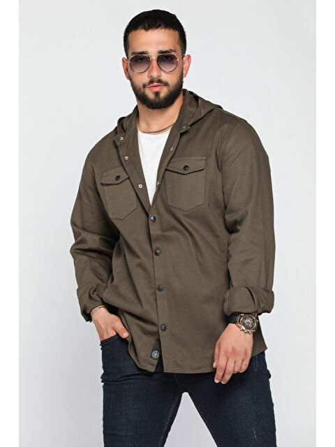 Mishar İtalia Kapüşonlu Ön Çıtçıtlı Erkek Jean Ceket - S000302359-18547