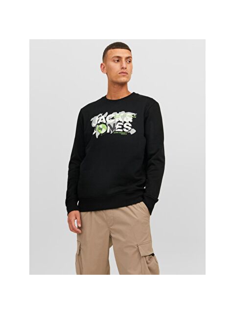 Jack & Jones Dust Erkek Siyah Bisiklet Yaka Sweatshirt - S000166813-19351