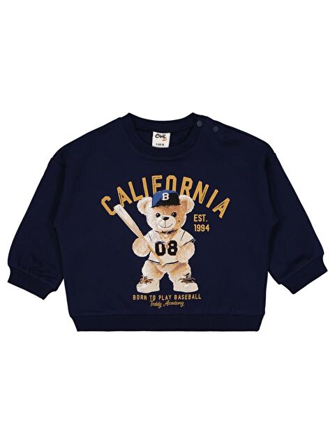 Civil Baby Teddy Bear Baskılı 6-18 Ay Sweatshirt - S000466696-21164