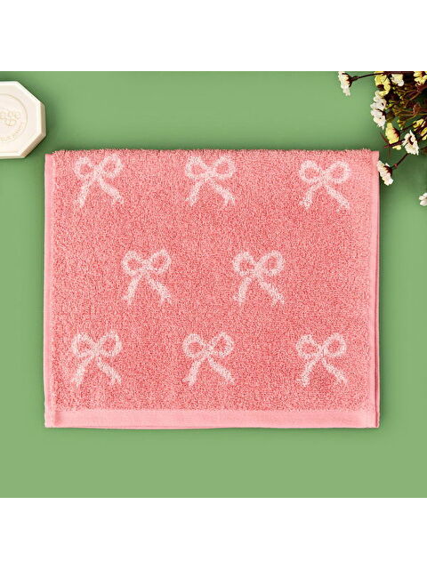 Evidea Soft Ribbon El Havlusu - Ekru / Pembe - 30x50 cm - S000511754-37577