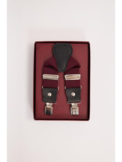 TUDORS Bordo Erkek Pantolon Askısı - S000520232-19951
