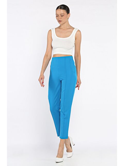 Gülseli Ön Çimalı Bel Lastikli Kadın Dar Paça Pantolon - S000399309-17234