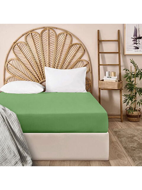 Evidea Soft Penye Çift Kişilik Lastikli Çarşaf - Yeşil - 160x200 cm - S000511765-18194