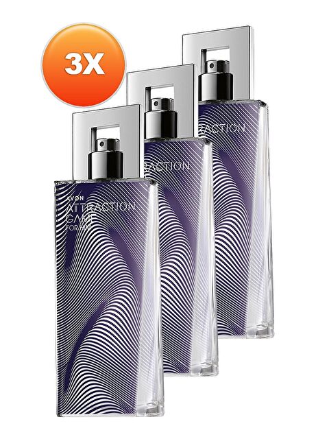 AVON Attraction Game Erkek Parfüm Edt 75 Ml. Üçlü Set - S000188368-10231