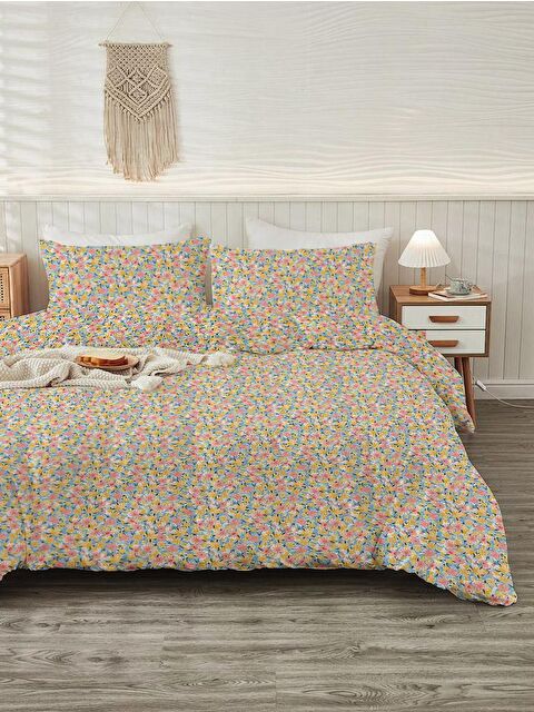 Evmila Baskılı,Desenli Çift Kişilik Nevresim Takımı (ÇARŞAFSIZ) 200x220 cm - S000232931-23173