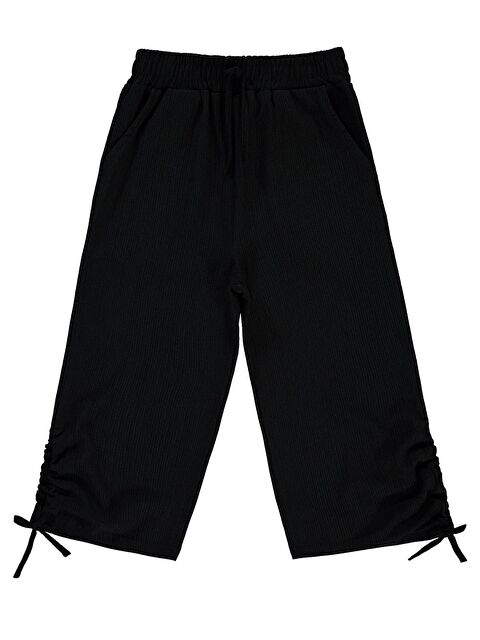 Civil Girls Kız Çocuk Pantolon 6-9 Yaş Siyah