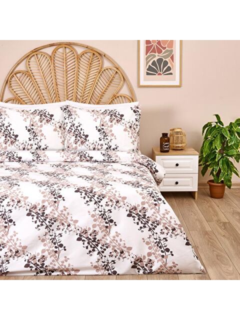 Evidea Soft Gren Çift Kişilik Nevresim Takımı - Beyaz / Gri - S000363762-37227