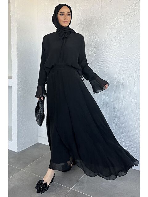 Julude Salaş Bluz Etek Kombinli Tesettür İkili Takım