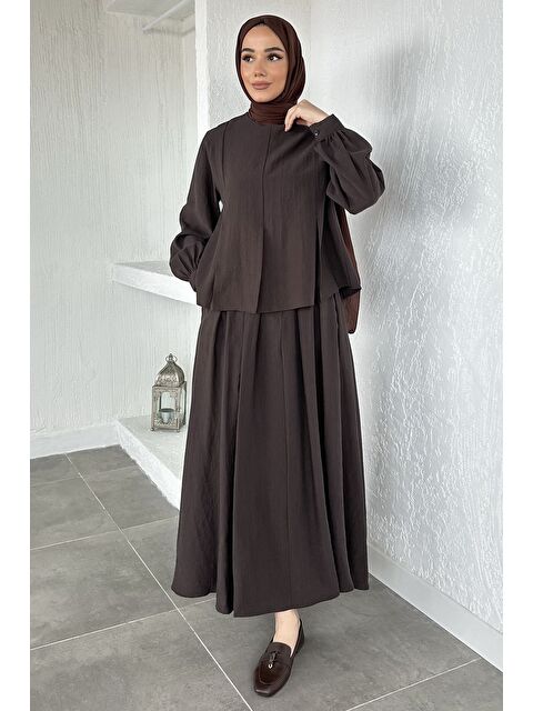 Julude Etek Bluz Kombinli Tesettür İkili Takım