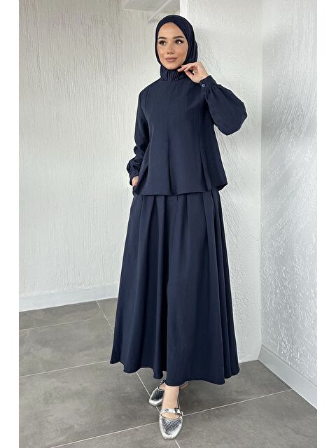 Julude Etek Bluz Kombinli Tesettür İkili Takım