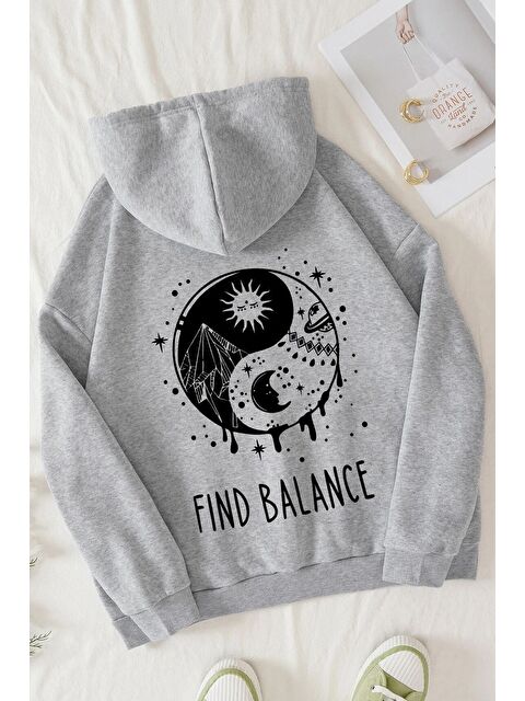 uyguntarz Unisex Yin & Yang Tasarım Sweatshirt - S000268947-20600