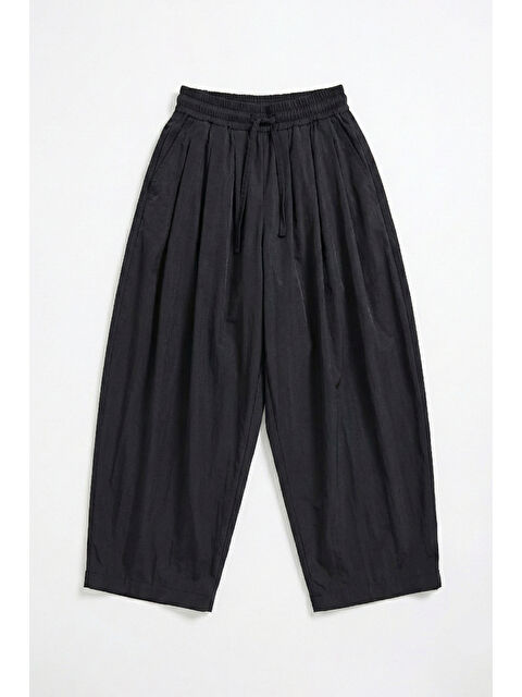 It's Basic Kadın Siyah s6-1 Süper Balon Fit Bol Kesim Özel Kumaş Pantolon - S000506159-19351