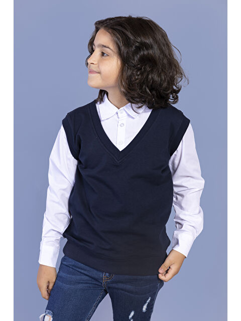 Toontoykids Erkek Çocuk Süveterli Okul Gömlek - S000254961-21164