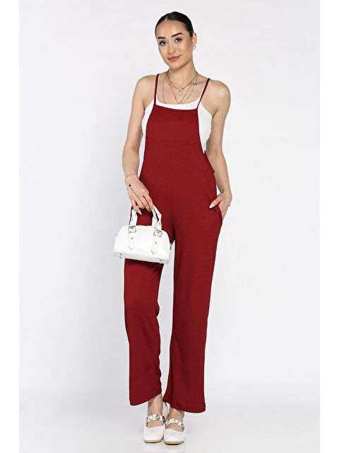 Gülseli Kadın Ayarlanabilir Askılı Bürümcük Tulum