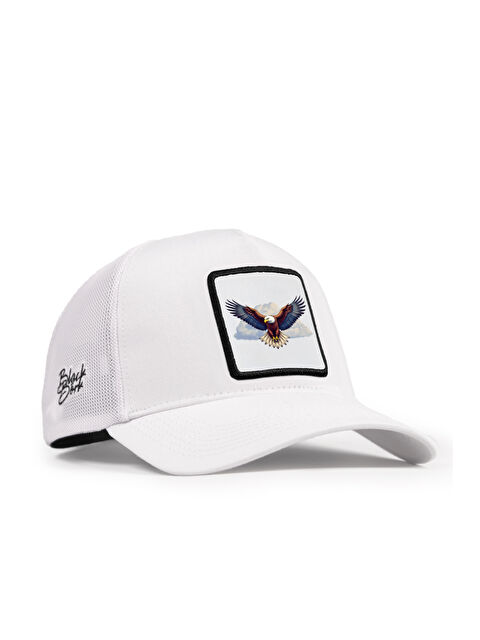 BlackBörk Kartal Logolu Beyaz Trucker Şapka