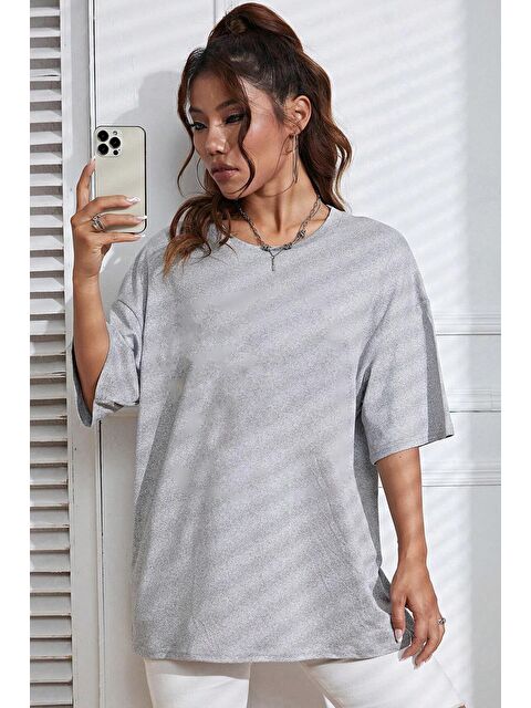 uyguntarz Tasarım Tshirt Gri - S000239922-20600