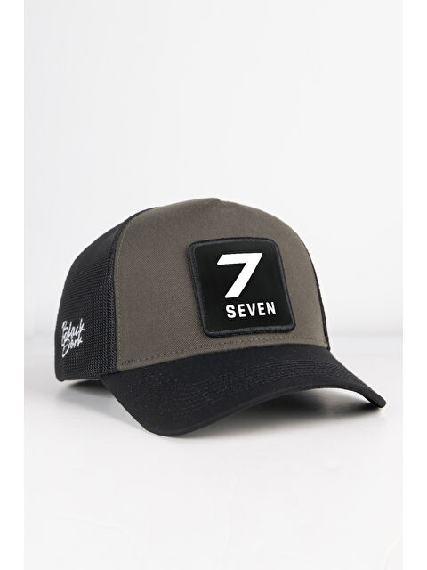 BlackBörk 7 Numara Logolu Siyah-Haki Trucker