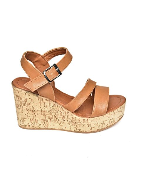 Fox Shoes S9960612 Taba Kadın Dolgu Topuklu Ayakkabı - S000168889-37454