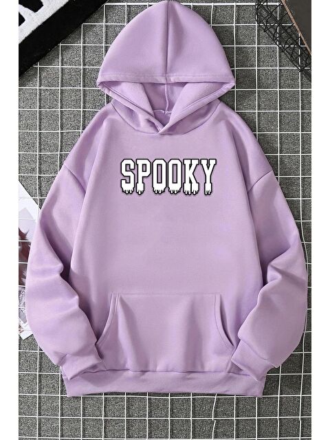 uyguntarz Unisex Spooky Baskılı Sweatshirt - S000268948-17878