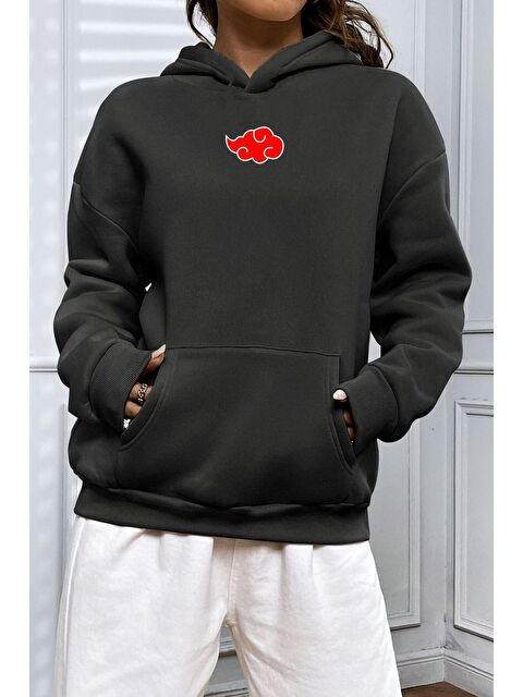 uyguntarz Unisex Ninja Akatsuki Sırt Baskılı Sweatshirt - S000268946-19351
