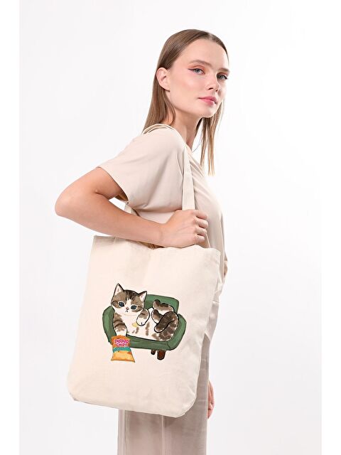 Bagg Kanvas Kedi Bez Çanta C1616 - S000149209-19966