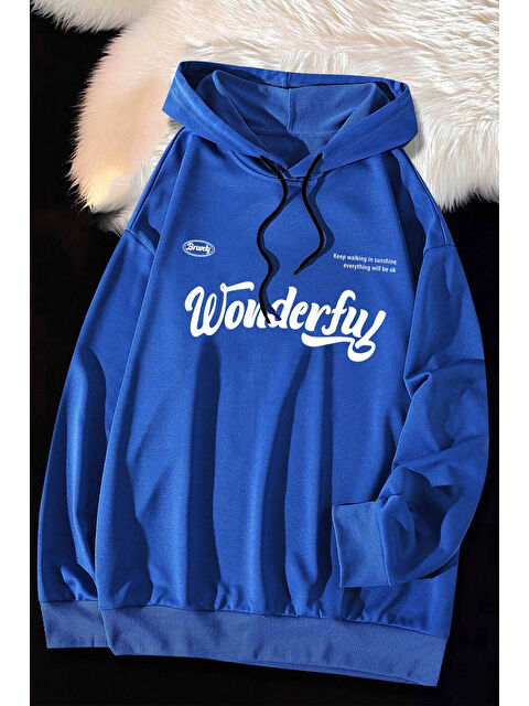 uyguntarz Wonderful Baskılı Oversize Sweatshirt - S000265679-17234