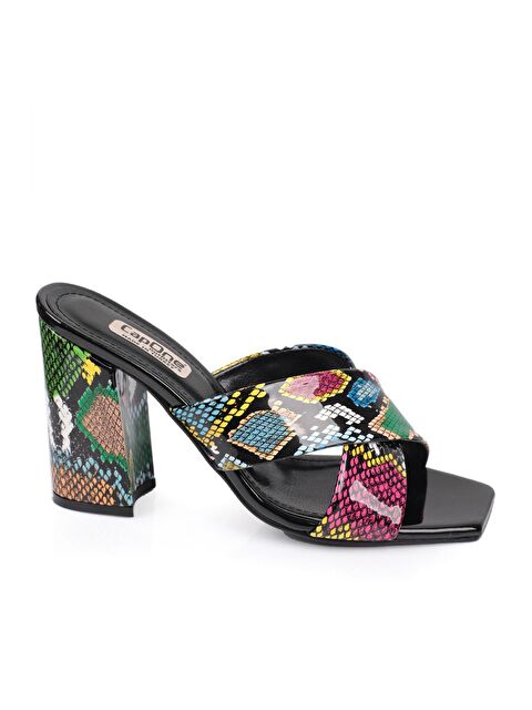 Capone Outfitters 015 Topuklu Küt Burun Kadın Terlik - S000180439-23173
