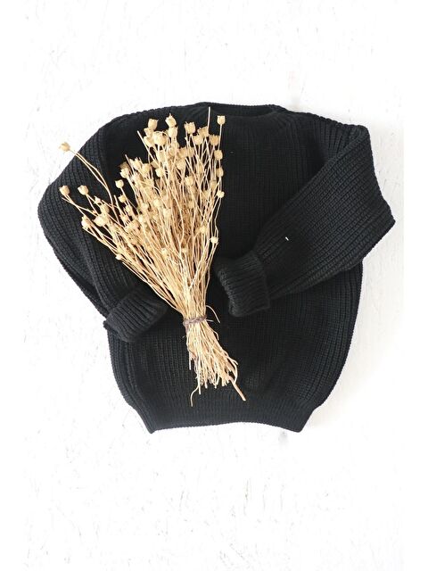 Monila Unisex Bisiklet Yaka Örme Triko Kazak