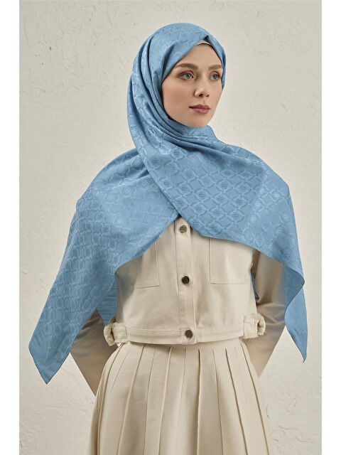 ARMİNE Pamuk Floş Monogram Zincir Şal 1 25 - S000424153-17234