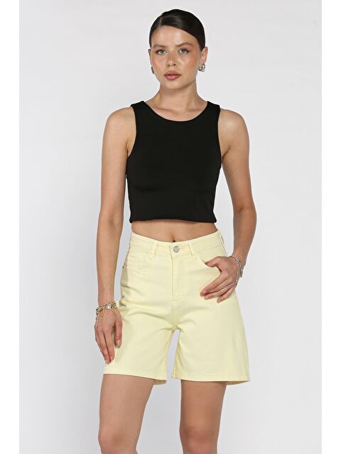 Gülseli Kadın Yüksek Bel Şort - S000399354-20072