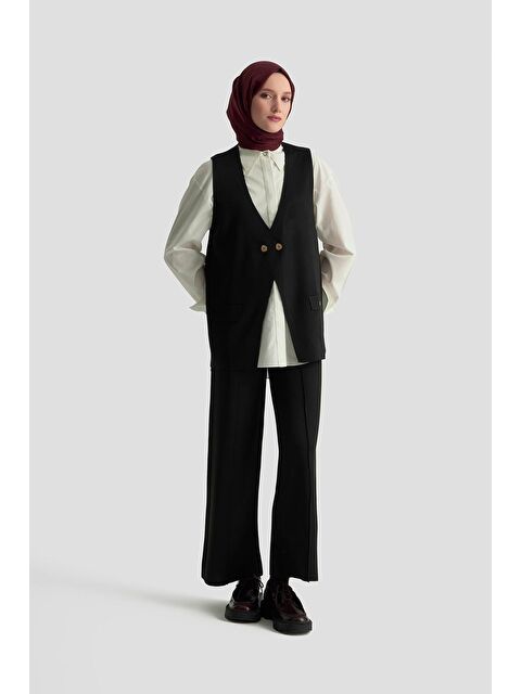 ARMİNE Trend Yelekli Triko Takım 25Ktd6117 Siyah - S000498074-19351