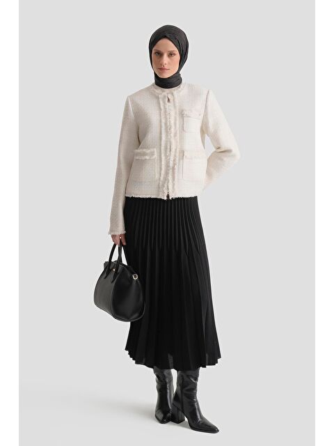 ARMİNE Tüvit Ceketli Takım Beyaz - S000498080-20063