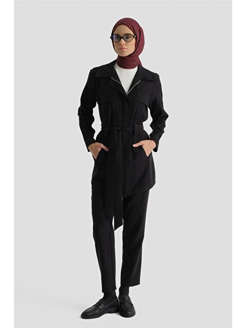 ARMİNE Kemer Detaylı Takım Siyah - S000498083-19351