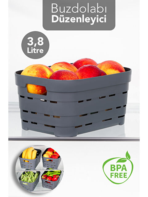 Meleni Home 1 Adet Delikli Buzdolabı Düzenleyici 3,8 l