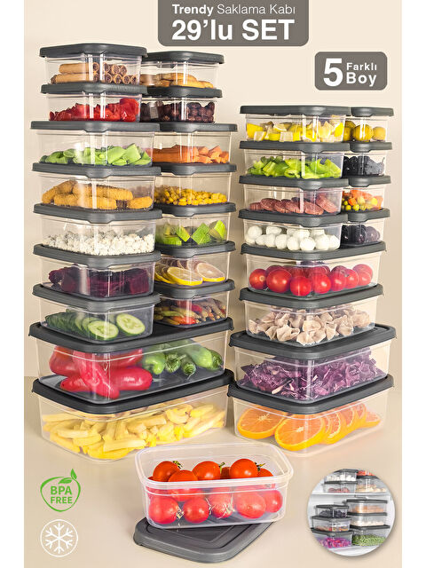 Meleni Home 29'lu Dikdörtgen Erzak Saklama Kabı