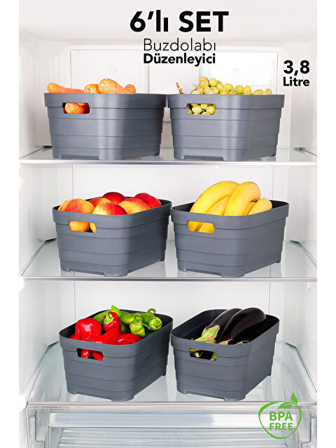 Meleni Home 6'lı Buzdolabı Düzenleyici 3800 ml