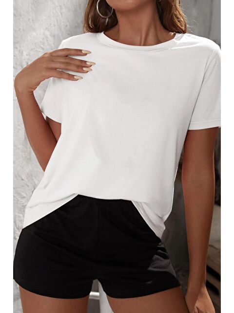 uyguntarz Unisex Pamuklu Penye Şort Takım - S000243389-20063