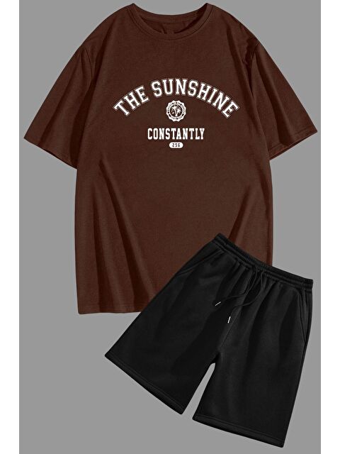uyguntarz Unisex Sunshine Baskılı Şort Takım - S000243390-19413