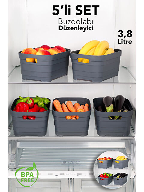 Meleni Home 5'li Buzdolabı Düzenleyici 3800 ml