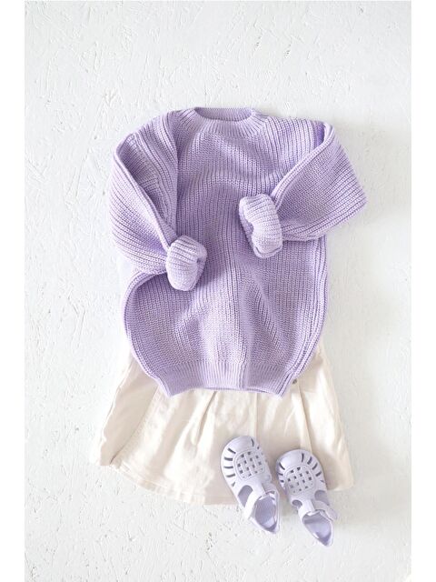 Monila Unisex Bisiklet Yaka Örme Triko Kazak