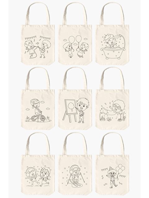 Bagg Çocuk Aktiviteleri Desenli Boyama Çantası - 10 Adet - S000149218-19966