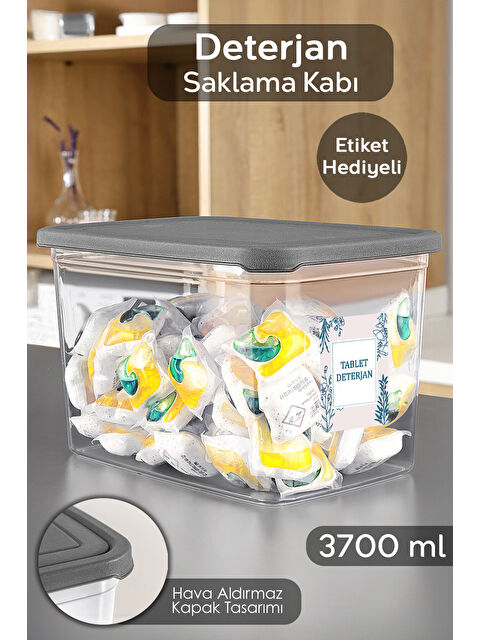 Meleni Home Etiketli Deterjan Saklama Kutusu 3,7 l