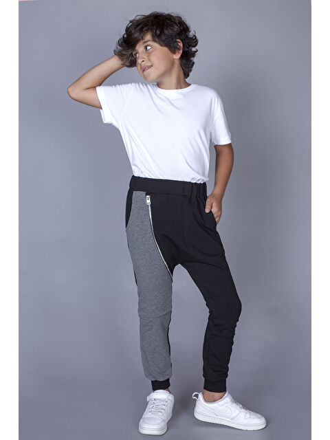 Toontoykids Erkek Çocuk Şalvar Tipi Fermuar Detaylı Eşofman Alt