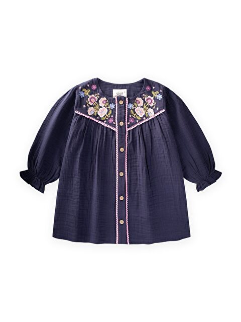 CİGİT Müslin Elbise 2-10 Yaş Lacivert